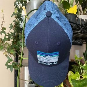 Blue Patagonia trucker hat